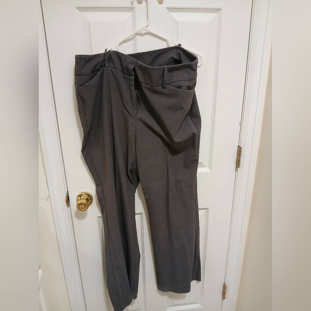 Time and Tru Gray Straight-Leg Trousers